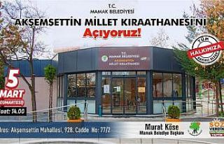 Akşemsettin Millet Kıraathanesi açılıyor