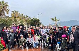 Alanya’da pedallar Dünya Kadınlar Günü için...