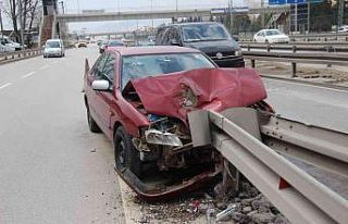 Bariyer otomobile ok gibi saplandı