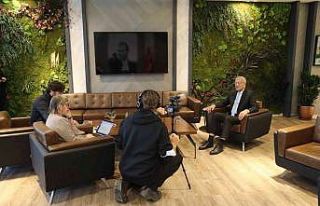 Başkan Tarhan, İsveçli gazeteci Hammergen ile bir...