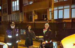 Bisikletiyle kaybolan turistin yardımına zabıta...