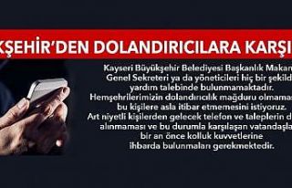 Büyükşehir’den ’dolandırıcılık’ uyarısı