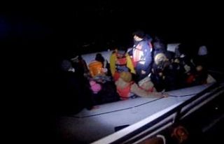 Çanakkale açıklarında 33 göçmen kurtarıldı