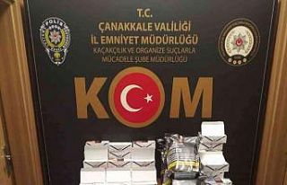 Çanakkale’de kaçak tütün operasyonu