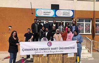 ÇOMÜ gönüllülerinden Akçapınar Ortaokulu’na...