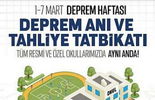 Deprem Haftası’nda tüm okullarda aynı anda deprem...