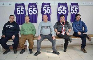 Down sendromlu çocuklar Samsunsporlu futbolcularla...