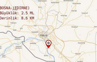 Edirne’de 2.5 büyüklüğünde deprem yaşandı