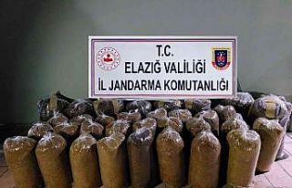 Elazığ’da 215 kilogram kaçak tütün ele geçirildi