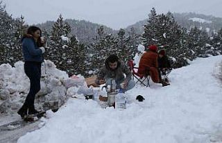 Erzincan’da kar yağışı etkisini sürdürüyor