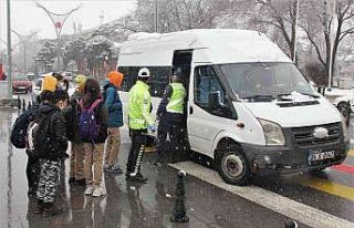 Erzincan’da servis araçları denetimi yapıldı