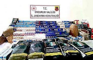 Erzurum’da piyasa değeri 215 bin TL olan kaçak...