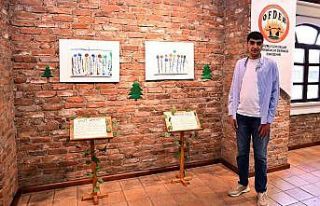 Genç sanatçı damlalarla duygularını anlattı