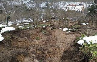 Giresun’un Piraziz ilçesinde heyelan