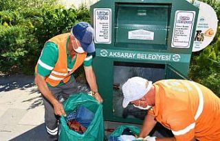 Giysi kumbaralarından 15 ton ürün ekonomiye kazandırıldı
