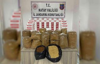 Hatay’da 179 kilogram tütün, 33 bin 600 adet kaçak...