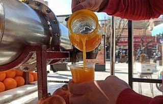 Havalar ısındı doğal sıkım meyve suyu satışları...