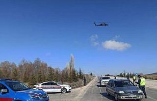 Helikopter destekli trafik denetimi yapıldı