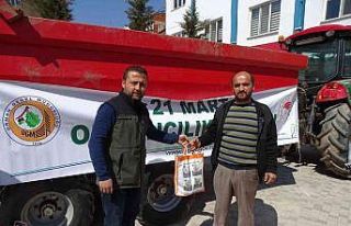 Hisarcık’ta bin 500 fidan dağıtıldı
