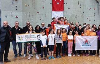 İnegöl Belediyespor spor tırmanış takımı kürsüleri...