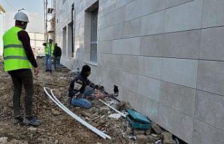 İtfaiye binasının iç donanımı tamamlanıyor