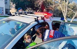 Jandarmadan öğrencilere trafik eğitimi