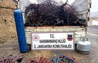 Kahramanmaraş’ta tren yayı çalan 4 şüpheli...