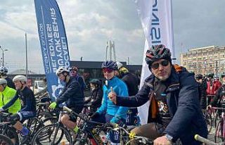 Kansere karşı farkındalık için pedal çevirdiler