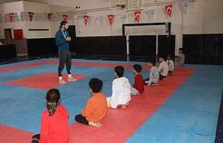 Karaköprü’de çocuklara kickboks kursu