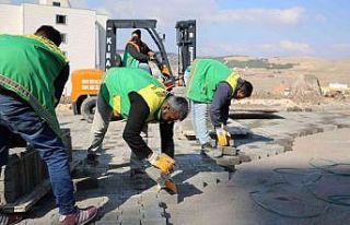 Karaköprü’de üst yapı çalışması