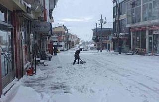 Karlıova’da kar yağışı
