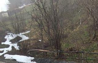 Kastamonu’da eriyen kar heyelana sebep oldu