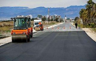 Kazanlı sahil yolunda çalışmalar aralıksız sürüyor