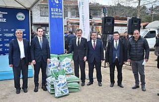 Kelesli üreticiye meyve fidanı ve yem tohumu desteği