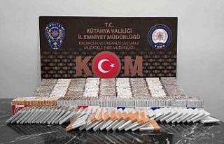 Kütahya’da 16 bin 220 adet makaron ele geçirildi