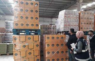 Market depolarına şok baskın, stoklanmış 10 ton...