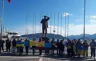 Marmaris’te yaşayan Ukraynalılar Putin’e ’dur’...
