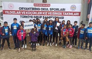 Mehmet Cansız Ortaokulu oryantiring dalında bölge...