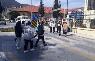 Milas’ta öncelik yayanın uygulaması yapıldı