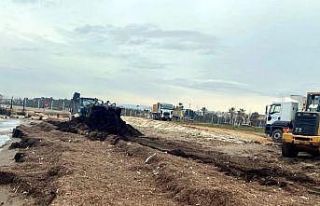 Millet Bahçesi sahiline vuran atıklar toplandı