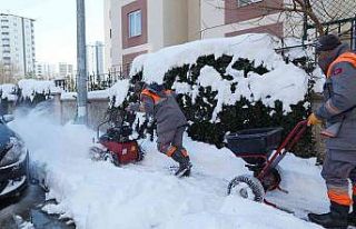 Mini kar temizleme araçları sahada