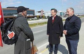Ninesinin vasiyeti için elinde bastonuyla Çanakkale’ye...