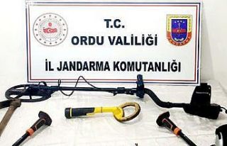 Ordu’da izinsiz define aramasına suçüstü