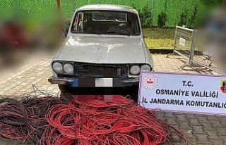 Osmaniye’de enerji kablolarını çalan şüpheli...