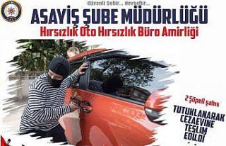 Otodan ses sitemi ve akü çalan 2 şahıs tutuklandı