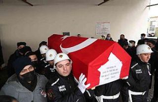 Polis memuru son yolculuğuna uğurlandı
