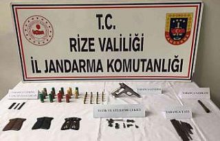 Rize’de silah kaçakçılığı operasyonu