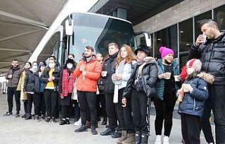 Rus saldırısından kaçan Ukraynalı vatandaşların...