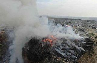 Safranbolu çöplüğünde yangın çıktı