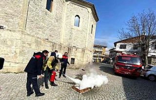 Safranbolu itfaiyesinden yangınlara karşı eğitim